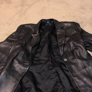 100% Leater  lining Ann Taylor coat